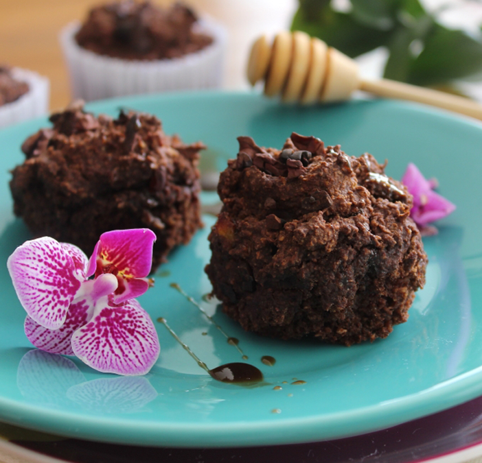 Muffin de cacau com pasta de amendoim Akio Power